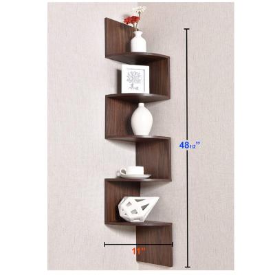 China Wholesale Cheap PANEL New Arrival 5 Tier MDF Wall Mounted Corner Shelf for sale