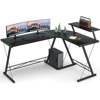 China Simplicity Factory Direct Selling Corner Desk Table 2 Pieces Easy Assemble Furniture Multi Function Computer Desk Corner Gaming Desk for sale