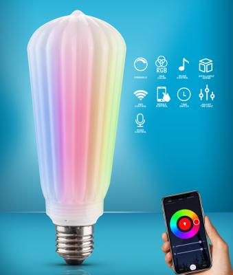 China Amazon Hot Sale Contemporary RGB Smart Wifi Dimmable Led Colorful Edison Bulb WiFi App Control RGB Smart Home Lights for sale