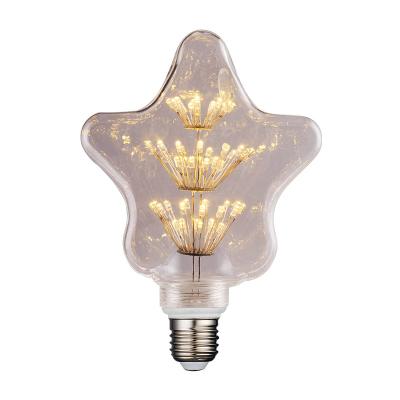 China Modern Antique Edison Star Shaped 2W Filament Light Bulb 220V E27 Fireworks Festival DECOR LED Bulb for sale