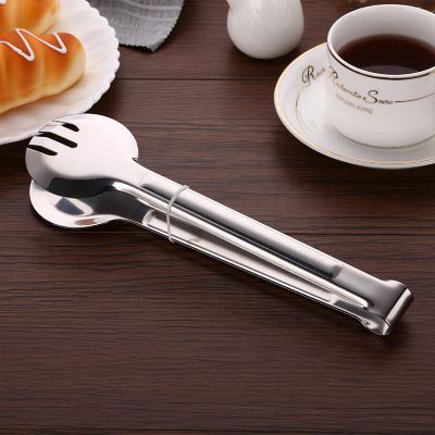 China Viable BBQ Tool Stainless Steel Kitchen Silicone Tongs Food Clip Bread Baking Tongs Serving Tongs for sale