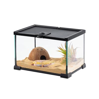 China Viable Fence 3.4 Gallon 13 L Black REPTIZOO AK12B Gecko Habitat Desert Tortoise Habitat Gecko Fence Snake For Reptile for sale