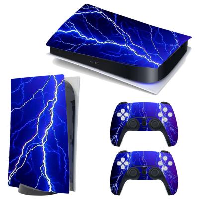 China vinyl skin sticker for ps5 the console 2 controllers skin sticker for ps5 accesorios for sale