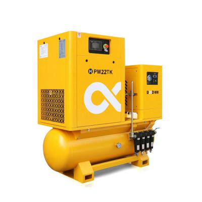 China PM22TK Lubricated 4 in 1 Air Compressor Screw Compressor Air Dryer Laser Cutter Air Compressor for sale