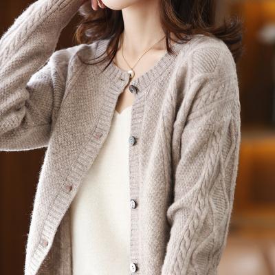 China Oversized Winter Autumn Cardigan Cashmere Anti-pilling Neck Knit Sweaters Ladies Coat Plus Size Love Roses Custom C10 Logo Women Lace Sweaters for sale