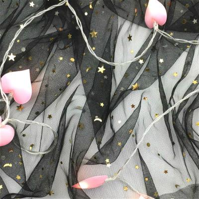 China Free Sample Dropshipping 2Yard 100% Polyester Fabric Laser Punch Shrink-Resistant Moon Star Printed Colors for sale