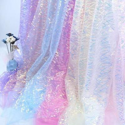 China High Quality Soft Tulle Shrink-Resistant Mesh Fabric For Party Decoration Wedding Tulle Fabric Glitter Tulle Fabric For Wedding for sale