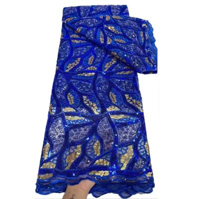 China New Fashion 100Polyester Handmade African Lace Embroidery Tulle Lace Fabric Shrink-resistant Colors For Wedding Dress for sale