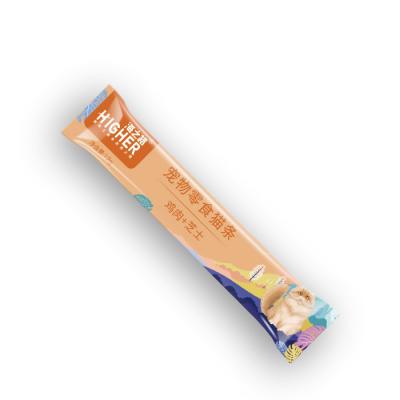 China Catfood Sustainable Pet Cat Treats Stick for Best Selling Cat Snack Chicken and Cheese Recipe for sale