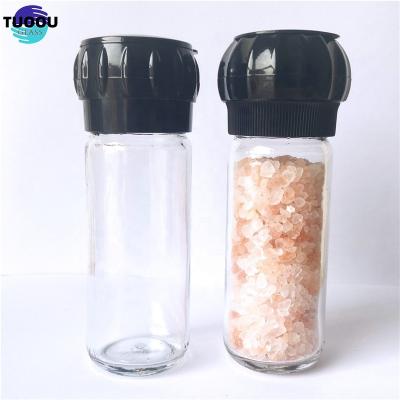 China Sustainable Hot selling Brand new manual pepper salt mill plastic spice grinder glass seasoning bottle With Low price and high quality en venta