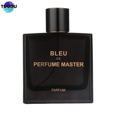 China Cosmetic Wholesale adult hot selling perfume All black empty glass high-end luxury perfumed water bottles for sale