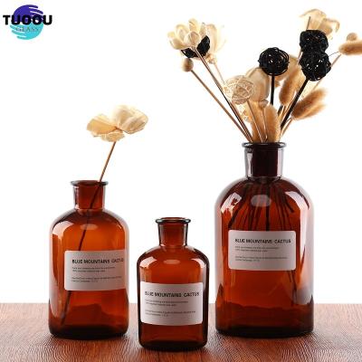 China Cosmetic Hot sale Aromatherapy glass bottle Reed Aroma Diffuser Bottle for sale