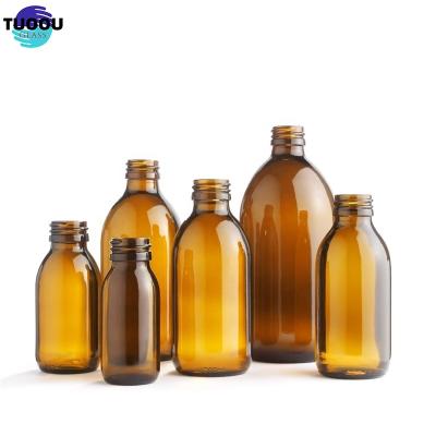 China Essential oil container Wholesale Hot sale Syrup Glass Boston Bottle for sale