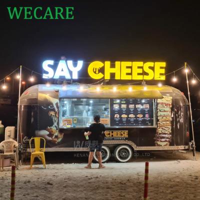 China WECARE factory price popular street trailer mobile food supply vegetable processing truck, food trailer with VIN for sale