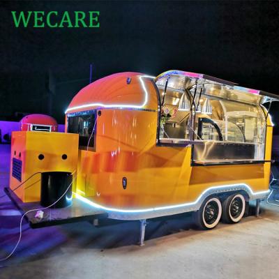 China Vegetable processing factory WECARE CE approved food trailer mobile food truck for cafe pizza for sale