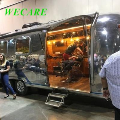 China Vegetable Processing Factory WECARE CE Certified Modern Mobile Salon Trailer Barber Shop For Sale for sale