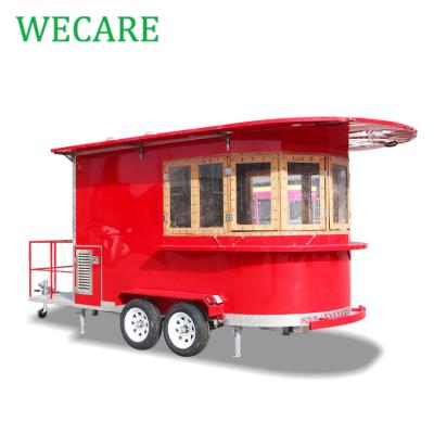 China Vegetable processing factory WECARE ice cream foodtruck street trailers mobile food supply cart with CE for sale