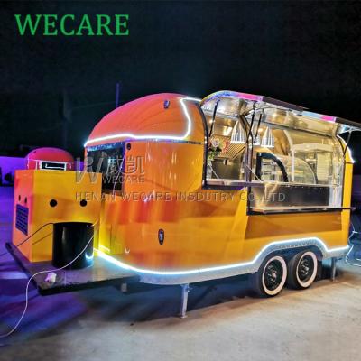 China Vegetable Processing Plant WECARE Mobile Burger Food Cart, Airstream Caravan Food Truck, Airstream Food Trailer with CE for sale