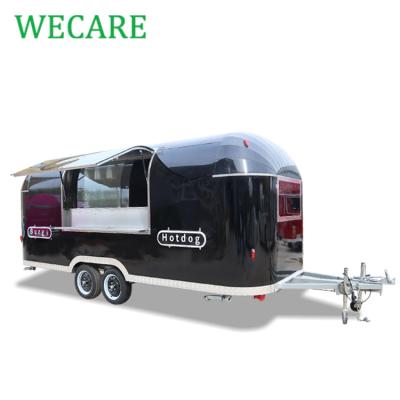 China WECARE America processing factory standard airstream food cart pizza food truck vegetable trailer with EEC for sale