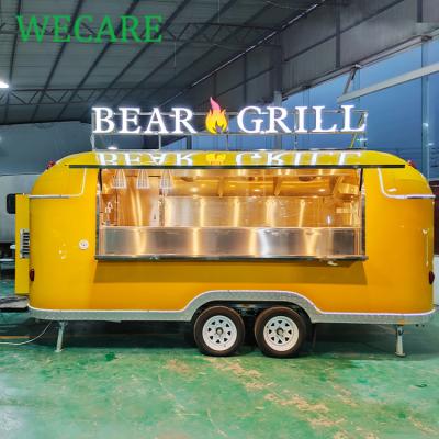 China Single Sale Cart Fast Food Vegetable Processing Plant WECARE Mobile Design Snack Truck With EEC CE Certified for sale