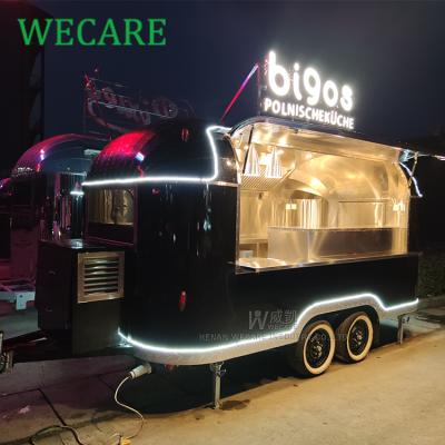 China WECARE vegetable processing factory CE mobile street food caravan food truck concession trailer for sale Europe for sale