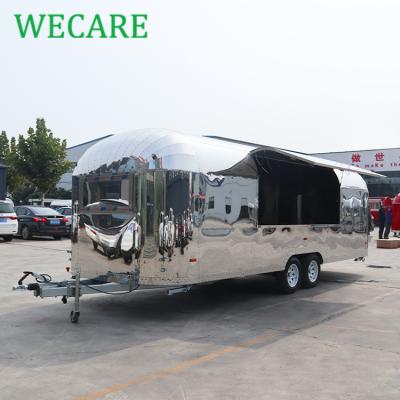 China Vegetable Processing Factory WECARE Concession Street Selling Retro Food Cart Mobile Fast Food Trucks For Sale for sale