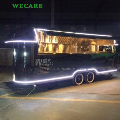 China Vegetable processing plant WECARE airstream food trailer stainless steel mobile food trailer shop for sale for sale