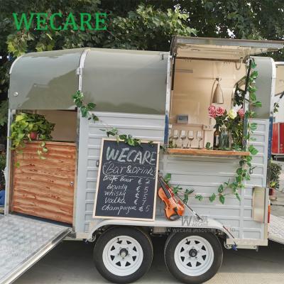 China WECARE hotels fashion design china mobile food trailer galvanized food trailer for cafe for sale