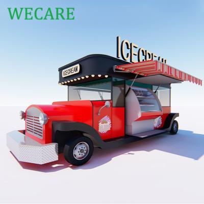 China Mobile Processing Plant WECARE Fast Food Vegetable Truck For Sale Ice Cream Classic Hot Dog Vending Cars Customized Retro Food Cart Trailer for sale