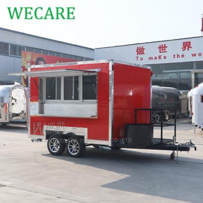 China Mobile Vegetable Processing Plant WECARE Square Fast Food Trucks Food Trailer Carts Supply Truck With Kitchen Equipment for sale