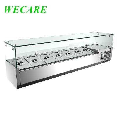 China WECARE Single-Temperature Countertop Static Freezer Buffet Freezer Salad Salad Display Fridge for sale