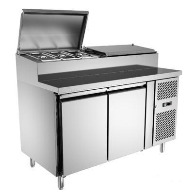 China Single-Temperature Top Refrigerated Stainless Steel Salad Sandwich Prep Table for sale