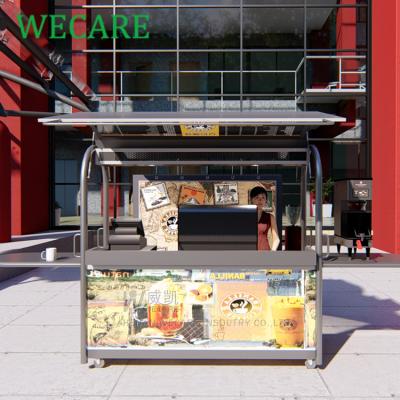 China Mobile Processing Factory WECARE Ice Cream Barbecue Hot Dog Hand Vegetable Push Carts Food Truck Van Fast Food Cart for sale