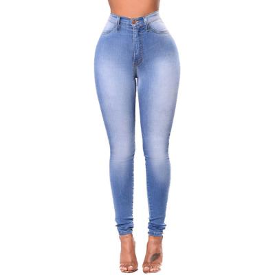 China Bleichfest Sexy Farben Hochelastige Skinny Jeans Frauen Bleistift Feste Farbe zu verkaufen