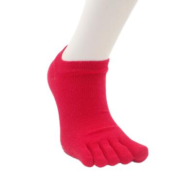 China Newest Fashion Five Fingers QUICK DRY Cotton Women Anti-skid Knitting Socks for sale