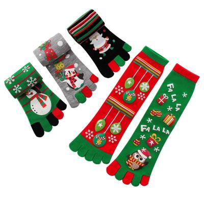 China OEM mirisi brand christmas socks QUICK DRY women five finger socks for sale