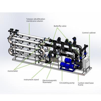 China Wasserreinigungsanlage mit Membranfiltration 500L/Stunde PVDF-Film-Ultrafiltrationswassersystem 2000x800x1950mm zu verkaufen