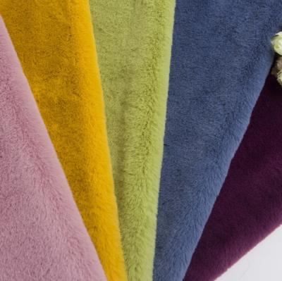 China Anti-static plush fabric 100% polyester fabric for cover, bedding soft velboa plush fabric for sale