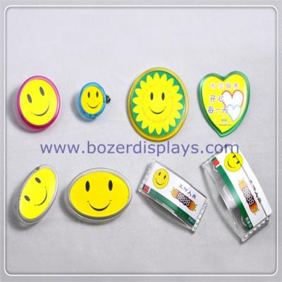 China Custom Design ID Badge Holder With Clip For Work Permit for sale