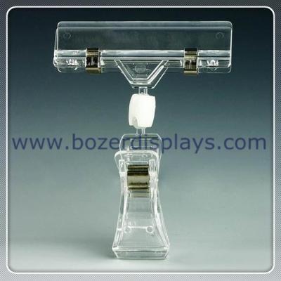 China POP Rotating Sign Clip - Clear Plastic - 4