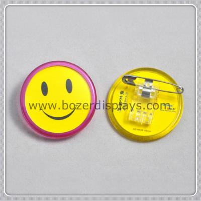 China Smile ID Badge Holder With Clip for sale