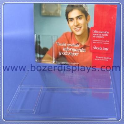 China Acrylic Wallmount Sign Holder with Brochure Pocket for sale