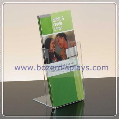 China Single Pocket Clear Acrylic Portable Brochure Holders for sale