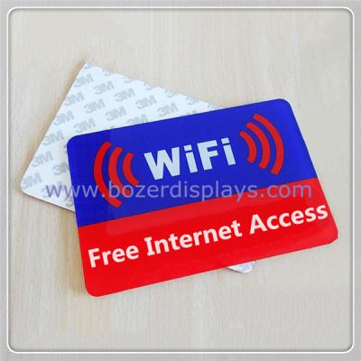 China Acrylic Free Wi-Fi Hotspot Signs for sale