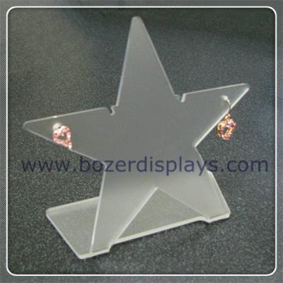 China Clear Star Shaped Acrylic Earring Holders for sale