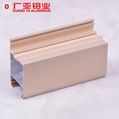 China door & High End Golden Anodized Aluminum Window Caravan Window Frame Profile for sale