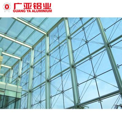 China Architectural Aluminum Architectural Structural Frameless Facade Glass Curtain Wall For Commercial Building for sale