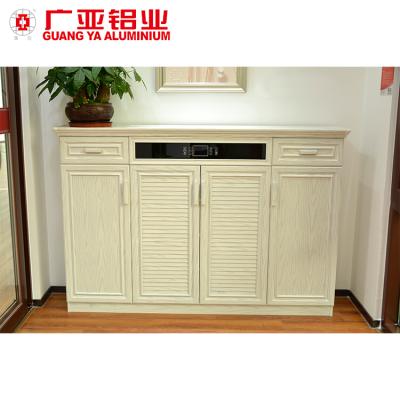 China Strong French Living Room 4 Doors Shoe Storage Cabinet / Custom Aluminum Shoes Rack for sale