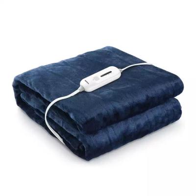 China Anti-Static Wholesale Soft Plush Sherpa Flannel Heated Blanket Electric for sale