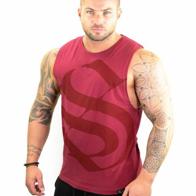 China 2022 summer new logo men's breathable trends and custom printed sleeveless sweat-absorbent fitness vest breathable for sale